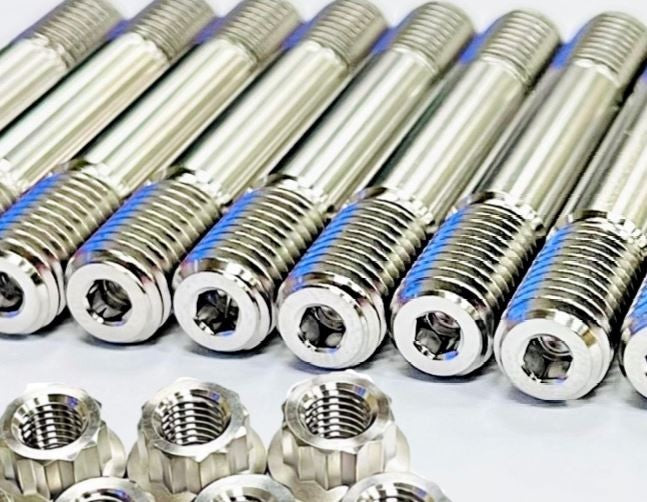 Yamaha Banshee Case Studs Bolts TITANIUM Top Bottom End Stud Bolt Nut Kit Set