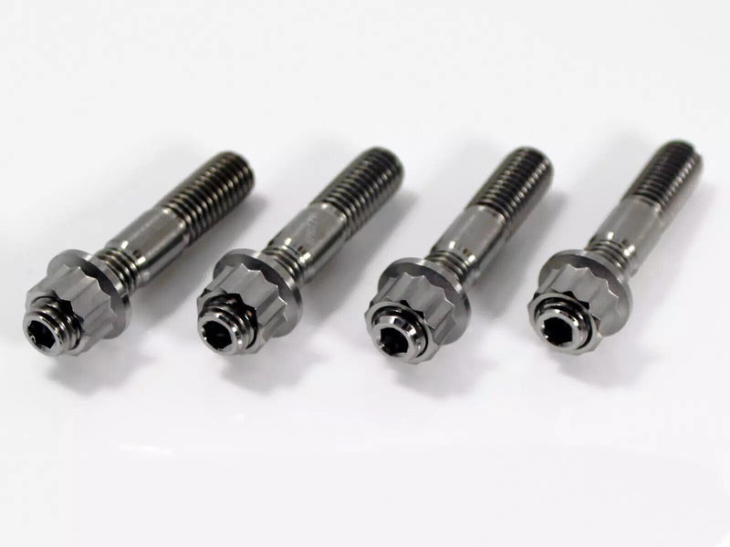 Yamaha Blaster TITANIUM Cylinder Bolts Head Studs Stud Bolt 12 Point Nut Kit Set