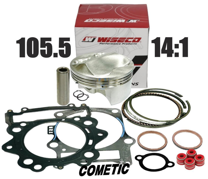 Raptor 700 105.5mm 14:1 Wiseco Piston Hi Comp Race Gas Big Bore Cometic Gaskets