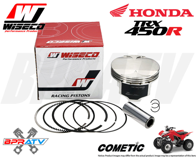Honda 2004 2005 TRX450R Wiseco Piston Hi Comp Pump Gas Stock Bore Gaskets Kit