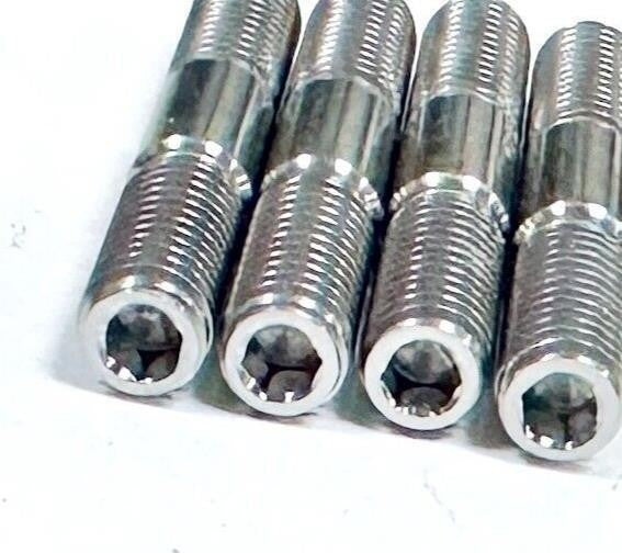 Yamaha Wolverine X2 X4 Exhaust Studs TITANIUM Head Pipe Stud 12 Point Nut Kit