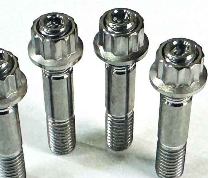 Yamaha Wolverine X2 X4 Exhaust Studs TITANIUM Head Pipe Stud 12 Point Nut Kit