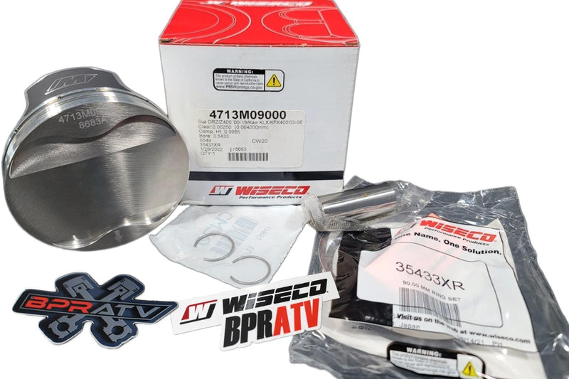 LTZ400 LTZ 400 OEM Bore 90mm Cylinder Wiseco Piston Simple Rebuild Kit & Gaskets