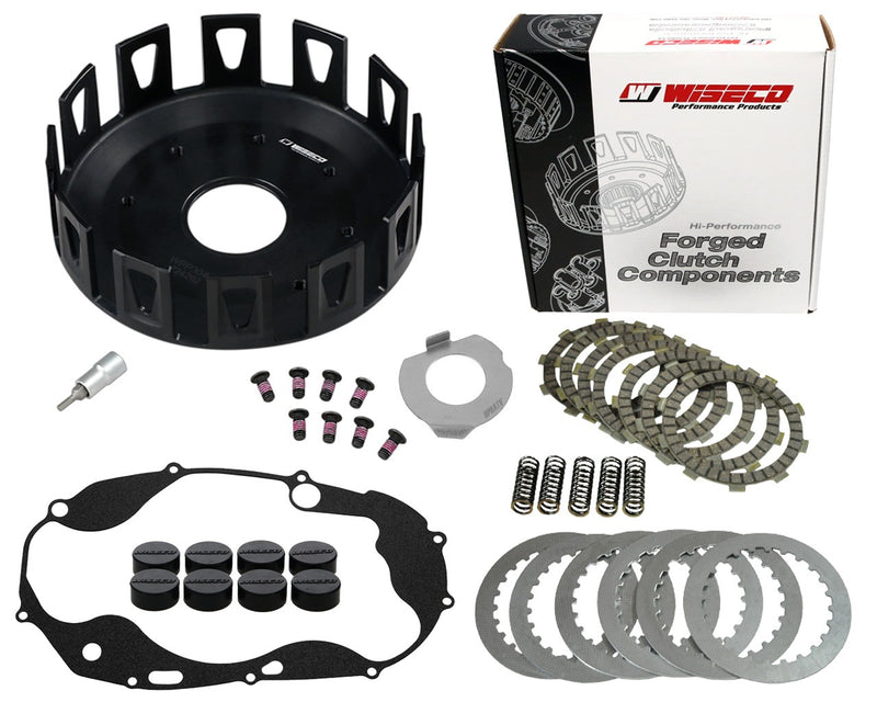 Yamaha Banshee 350 WISECO CNC Black Forged Clutch Basket Gasket & BPR Clutch Kit