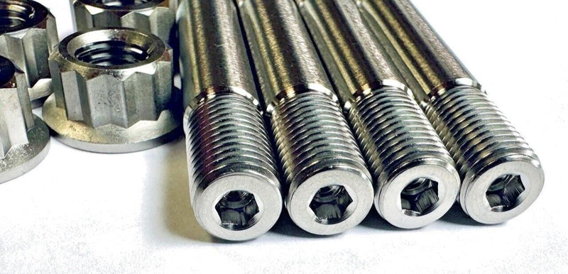 06-20 YZFR6 TITANIUM Exhaust Studs Nuts Manifold Gaskets Head Pipe Stud Nut Kit