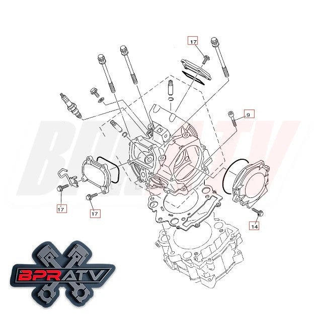 Yamaha Raptor 700 YFM YFM700R BPRATV TITANIUM Cylinder Head Cover Bolts Bolt Kit