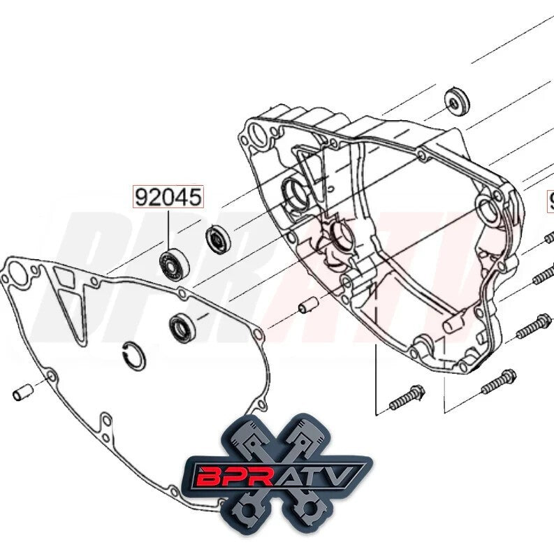 04-15 Kawasaki KX250F KX 250F SKF Water Pump Bearing Upgrade 92045-1123 #628