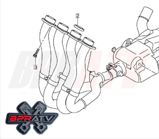 Suzuki GSX-R1000 GSX1300R Hayabusa TITANIUM Exhaust Manifold Gasket Repair Kit