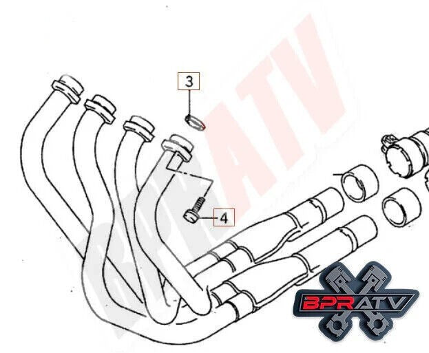 Suzuki GSX600F GSX 750F R750 R1100 TITANIUM Exhaust Manifold Gasket Repair Kit