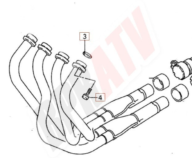Suzuki GSX-R600W R750W RF600R RF900R TITANIUM Exhaust Manifold Gasket Repair Kit