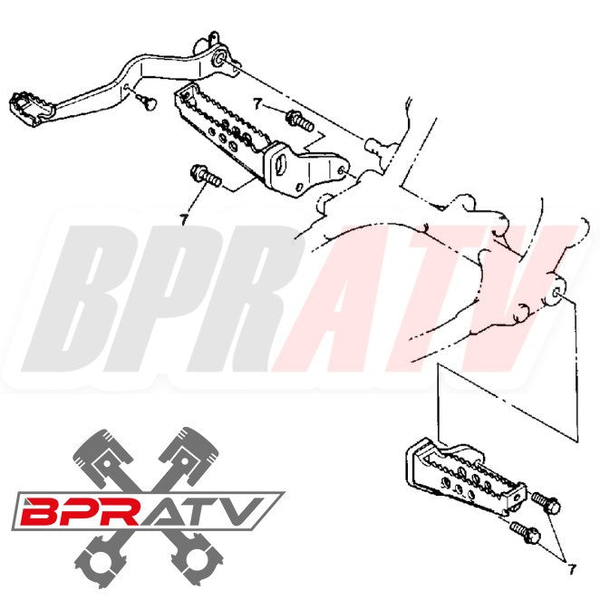 Yamaha Banshee 350 Foot Pegs TITANIUM HEX Bolts Lighter Stronger Racing Upgrade