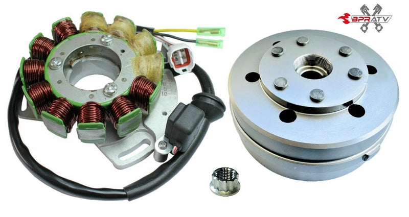 95-06 Banshee Lighter Flywheel Stator Timing Plate Titanium Nut Machined Lighten