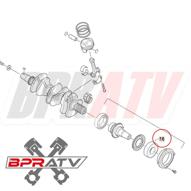 18-24 Textron Arctic Cat Wildcat XX SKF Crankshaft Bearing Main Bearing 3021-878