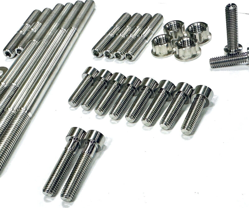 06-14 Raptor Grizzly 700 Cylinder Head Stud Bolt Kit Complete TITANIUM Studs
