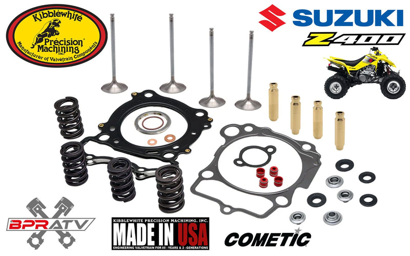 Suzuki LTZ400 LTZ 400 KIBBLEWHITE Top End Piston Rebuild Kit Valves Cylinder Kit