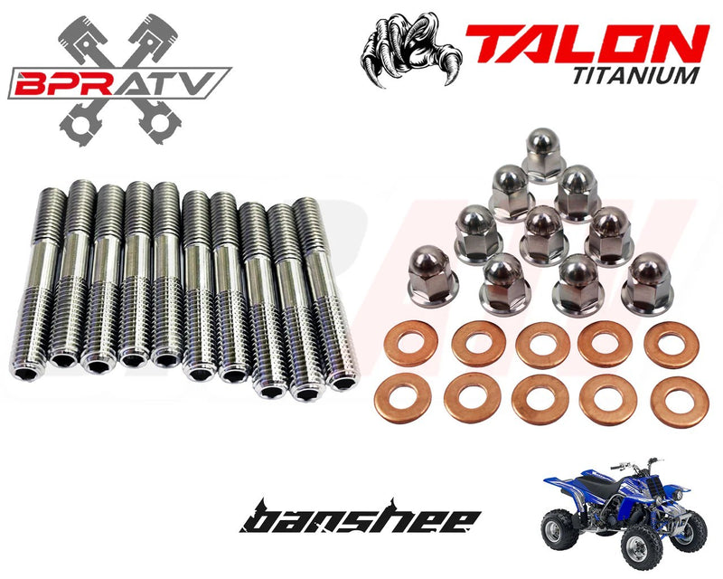 Yamaha Banshee CUB BPRATV TITANIUM Cylinder Head Stud Kit Ti ACORN Cap Nuts Set