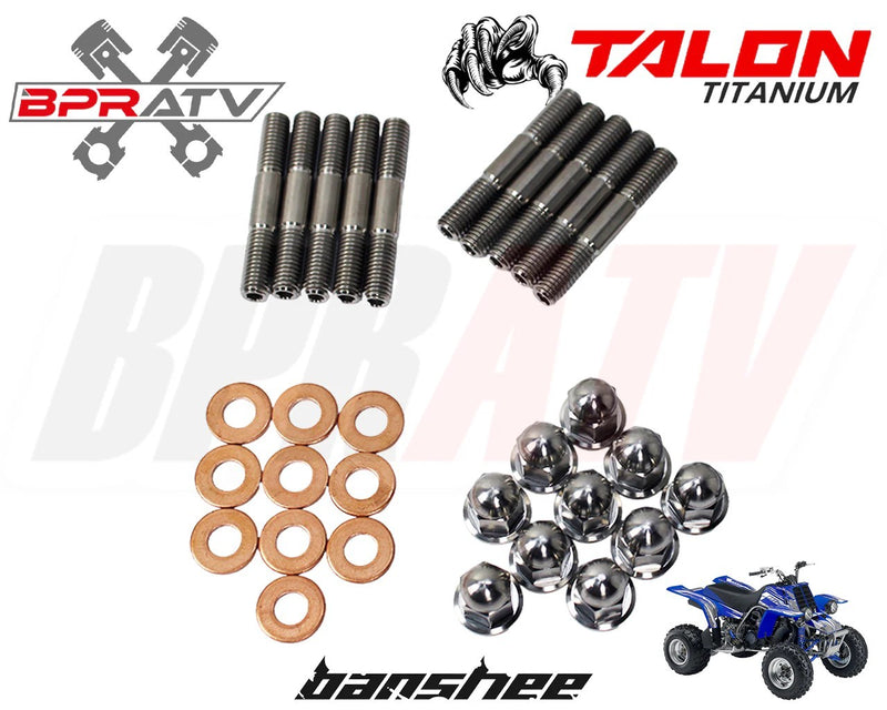 Yamaha Banshee CUB BPRATV TITANIUM Cylinder Head Stud Kit Ti ACORN Cap Nuts Set