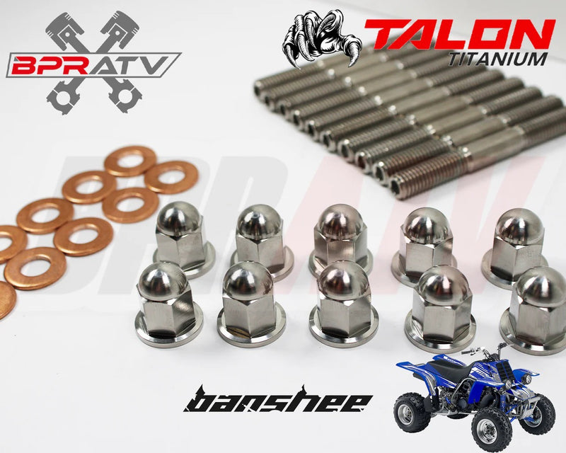 Yamaha Banshee CUB BPRATV TITANIUM Cylinder Head Stud Kit Ti ACORN Cap Nuts Set