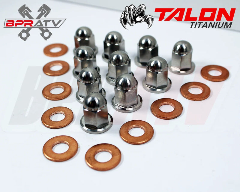 Yamaha Banshee CUB BPRATV TITANIUM Cylinder Head Stud Kit Ti ACORN Cap Nuts Set