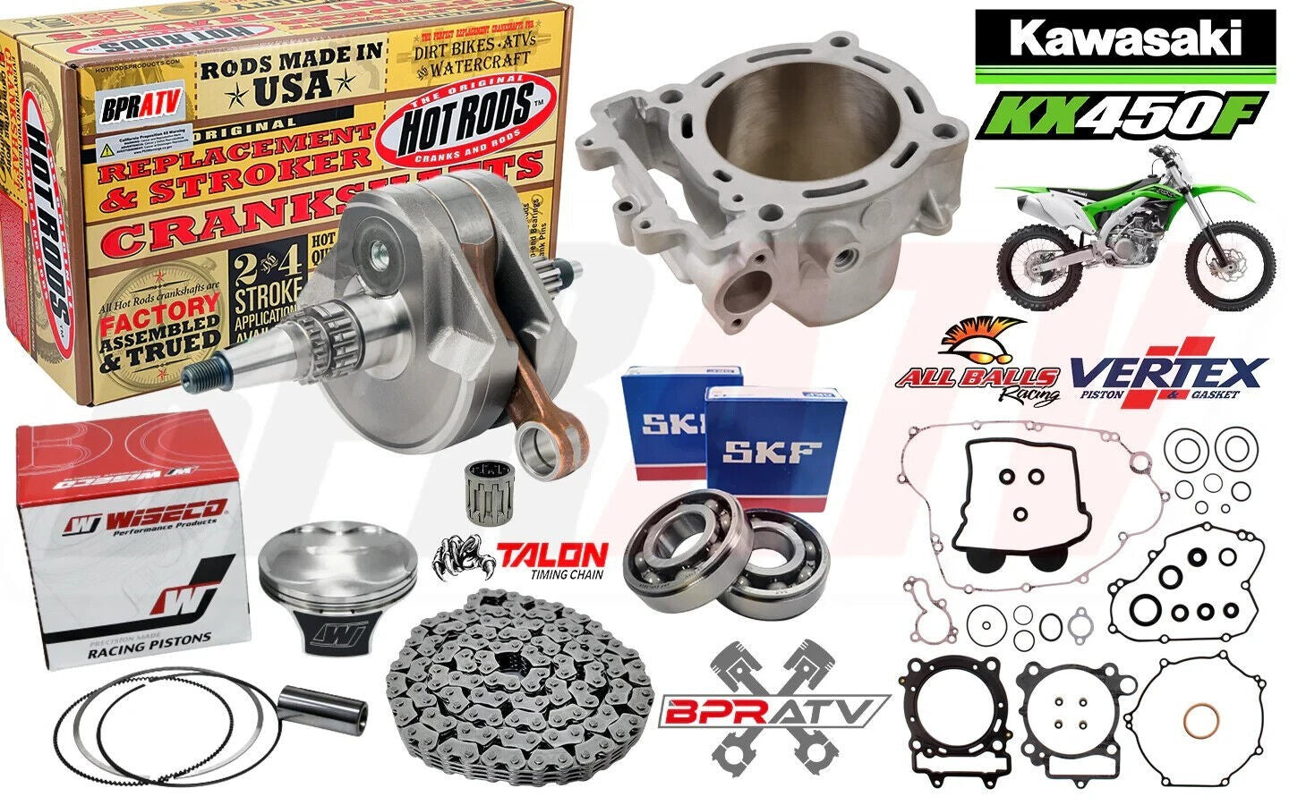 10-15 Kawasaki KX450F KX 450F 96mm Simple Stock Rebuild Kit Crank
