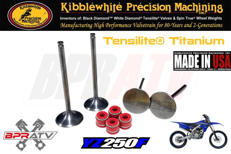 14-18 Yamaha YZ250F YZ 250F Kibblewhite TITANIUM Intake Exhaust Valves RED Seals