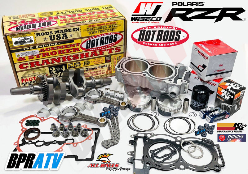 13 14 Polaris RZR XP 900 XP900 Cylinder WISECO Pistons Crank Full Motor Rebuild