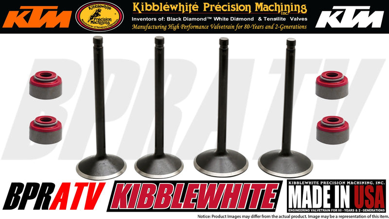 KTM 450 XC-F SX-F XC SX Kibblewhite Race Head Intake & Exhaust Valves Seals Kit