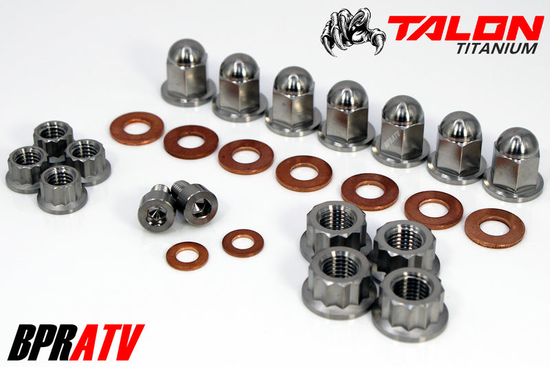 TITANIUM Honda TRX 250R ATC 250R Top End Engine Cylinder Head Acorn Nuts Kit Set