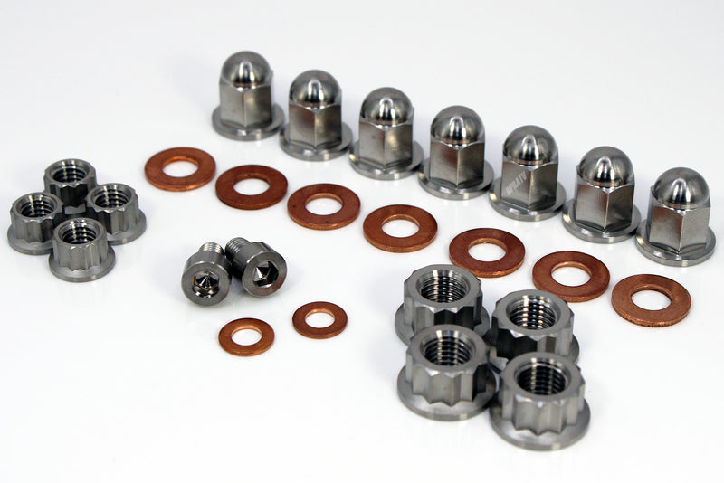 TITANIUM Honda TRX 250R ATC 250R Top End Engine Cylinder Head Acorn Nuts Kit Set