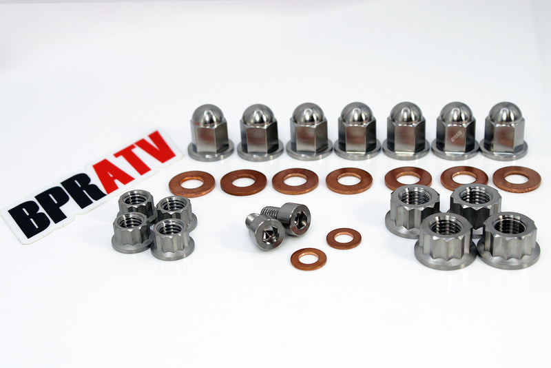 TITANIUM Honda TRX 250R ATC 250R Top End Engine Cylinder Head Acorn Nuts Kit Set