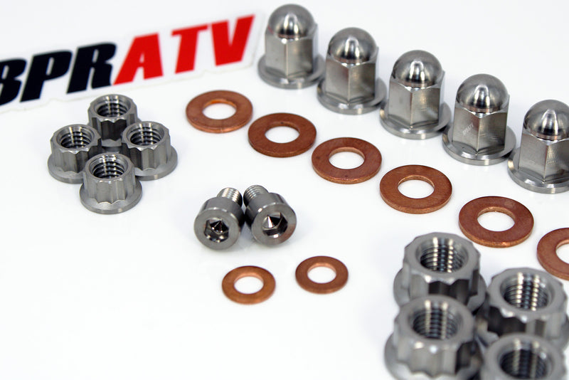 TITANIUM Honda TRX 250R ATC 250R Top End Engine Cylinder Head Acorn Nuts Kit Set