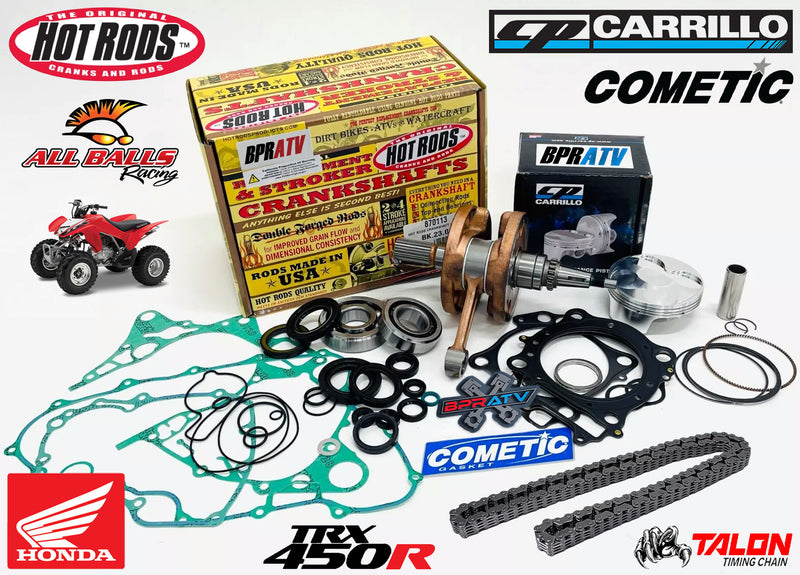 06+ Honda TRX450R TRX 450R Hot Rods Crankshaft 96mm CP Piston Gasket Rebuild Kit