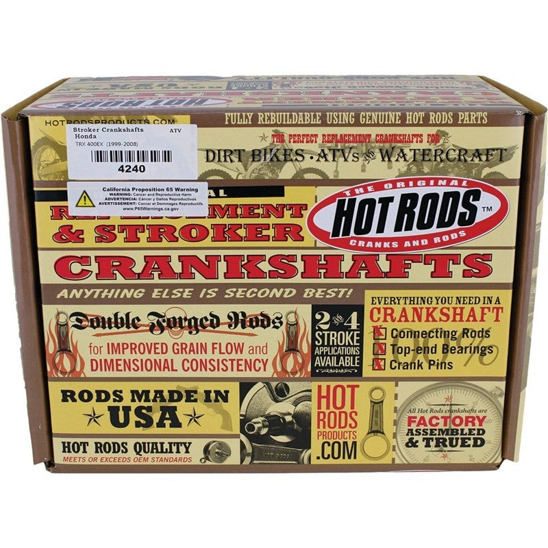 TRX 400EX 400X Stroker Crank Hotrods 4mm Stroke Crankshaft & Main Crank Bearings