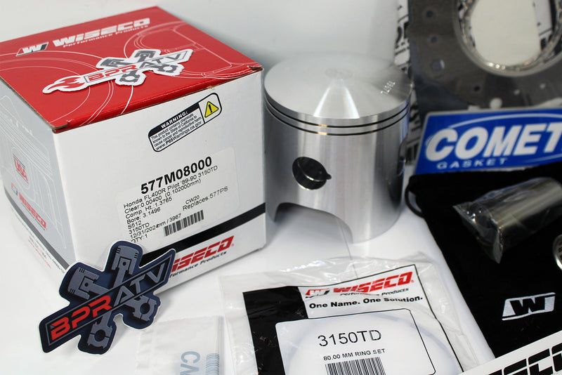Honda Pilot FL400 80mm Stock Bore Wiseco Piston Kit & Cometic Gasket Top End Kit