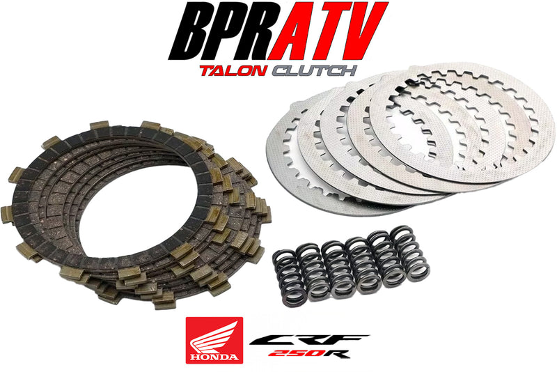 BPRATV Honda CRF250R Heavy Duty Steel Plates Fibers Springs Clutch Kit 2004-2009