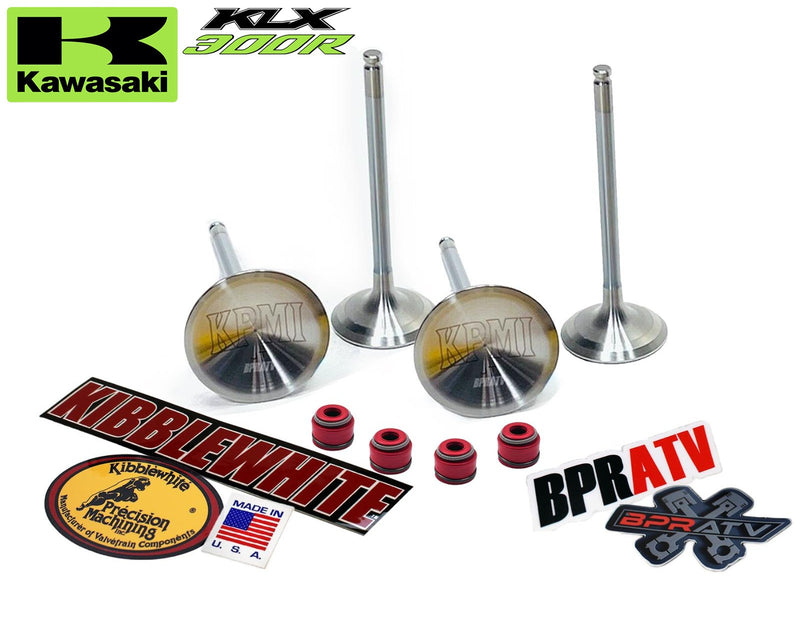 Kawasaki KLX300R KLX 300R Kibblewhite Head Intake Exhaust Valves Kit Set & Seals