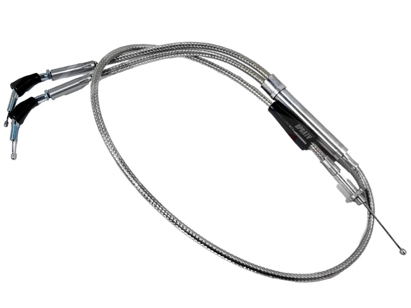 Yamaha Banshee Terry Cable Steel Braided Dual Thumb Throttle Cables PWK 28-39mm