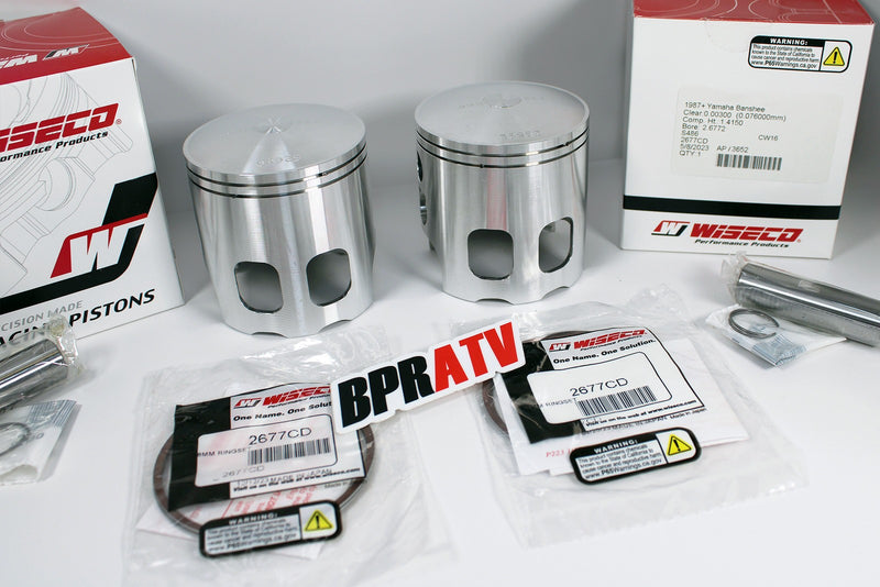 Banshee 64mm Stock Standard Bore Wiseco Pro Lite Pistons Bearings & Gaskets Kit