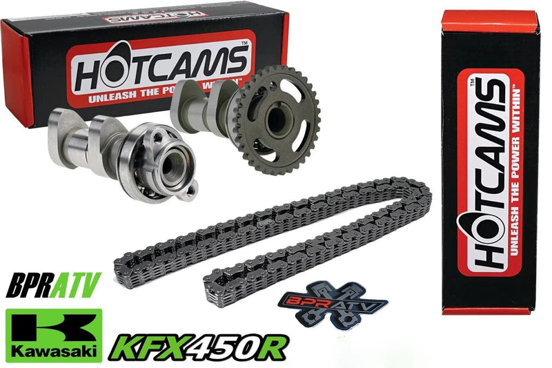 Hot Cams Stage 3 Camshafts Set + Timing Chain for KFX450R 2008 09 10 11 12 13 14