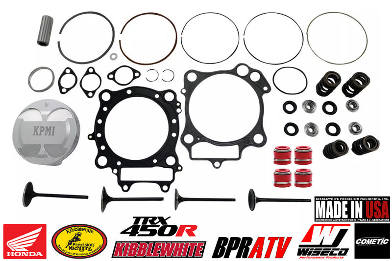 04-05 TRX 450R Kibblewhite Top End Wiseco Piston Valves Springs Cylinder Kit USA
