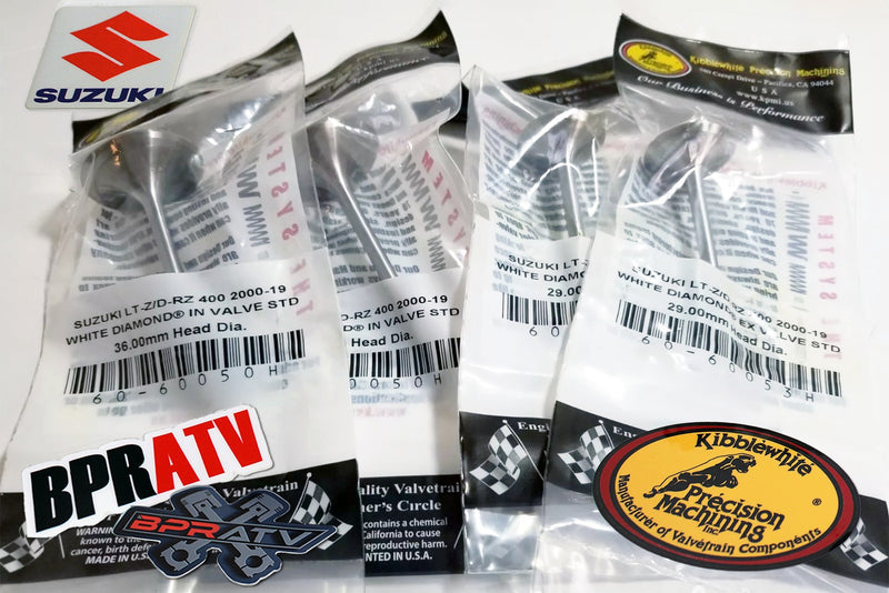Suzuki DRZ400 LTZ400 Kibblewhite Válvulas WHITE Diamond Kit Muelles Titanio NEW!