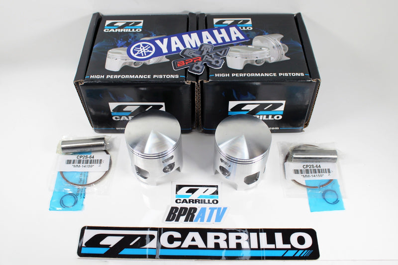 New Yamaha Banshee 65mm Big Bore CP-Carrillo Forged Pistons Kit Rings & Clip Set