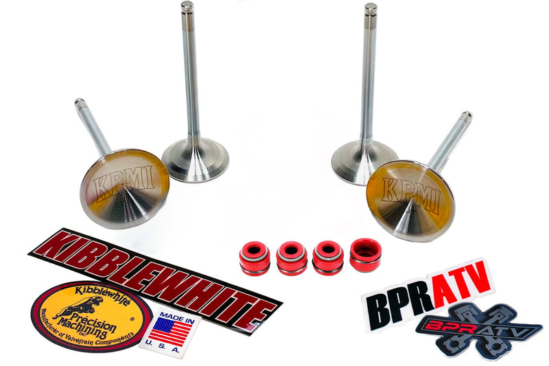 New Kibblewhite +1mm Valves & RED Seals Suzuki DRZ400 LTZ400 KFX400 Made In USA!
