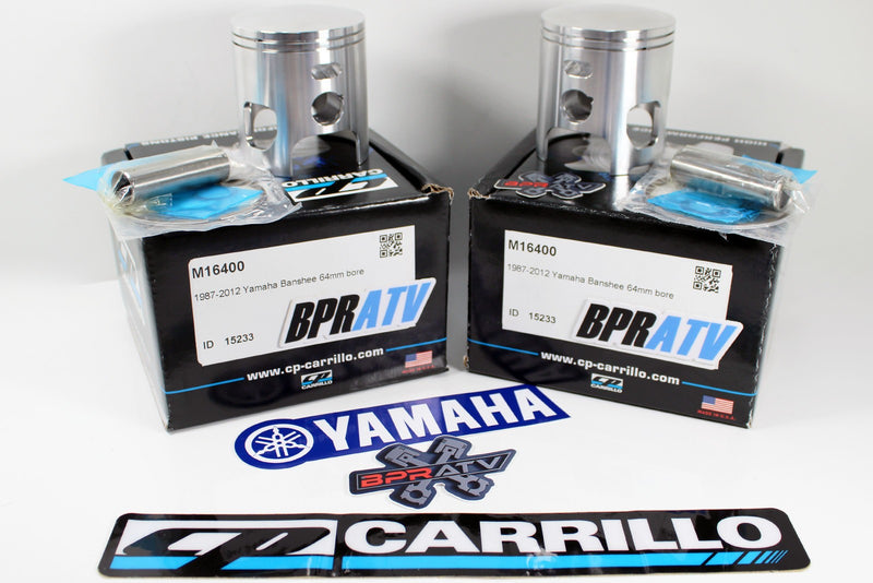 Banshee Yamaha CP-Carrillo 66mm Forged Piston Kit Big Bore High RPM Race Ready