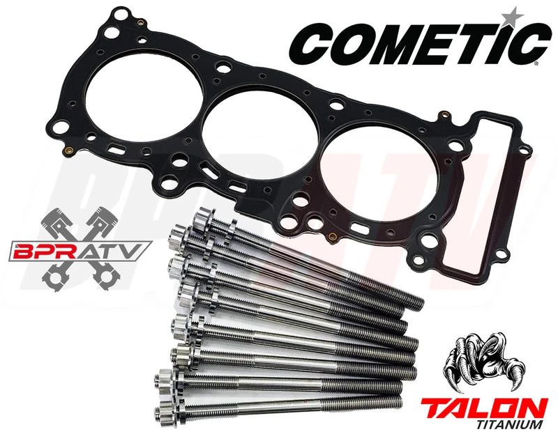 Yamaha YXZ1000R YXZ 1000 Titanium Head Stud Kit & Cometic MLS Head Gasket BPRATV
