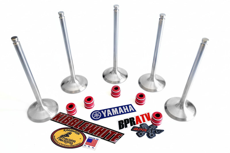 Yamaha YFZ 450 YFZ450R +1mm Kibblewhite White Diamond Valves RED Viton Seals Kit
