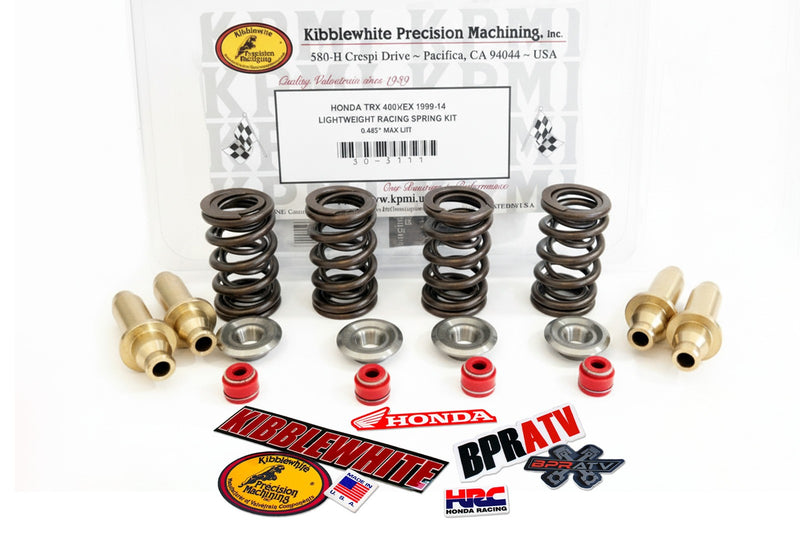 Honda TRX 400EX XR400 Kibblewhite Valve Spring Kit Bronze Valve Guides RED Seals
