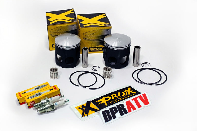 Yamaha Banshee 64mm ProX Pistons Top End Rebuild Kit Gaskets Bearings NGK '87-06