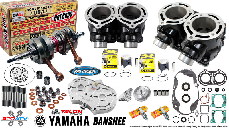 Banshee 409cc 66mm Big Bore Engine Kit +4m Sneaker Stroker Crank Pro Design Head