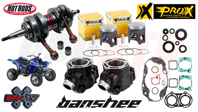 Yamaha Banshee 409cc Stroker Kit 66mm Big Bore Hot Rods Crank ProX Pistons 87-06
